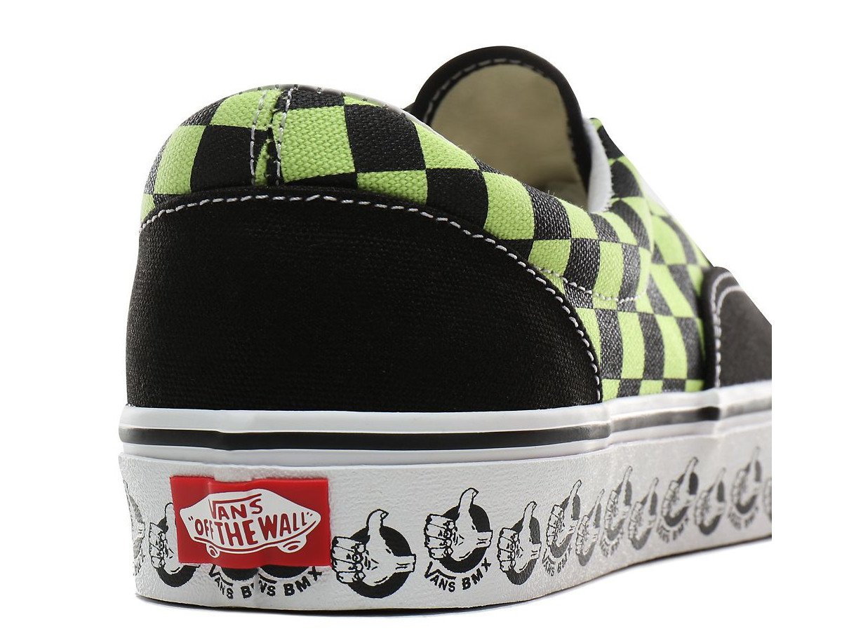 vans era bmx black & sharp green skate shoes