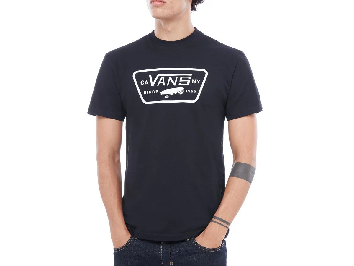 vans t shirt black and white