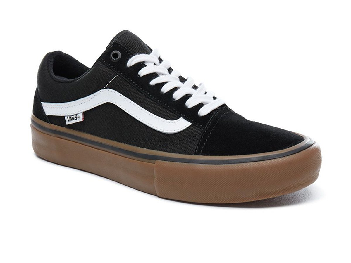 vans old skool black and white gum