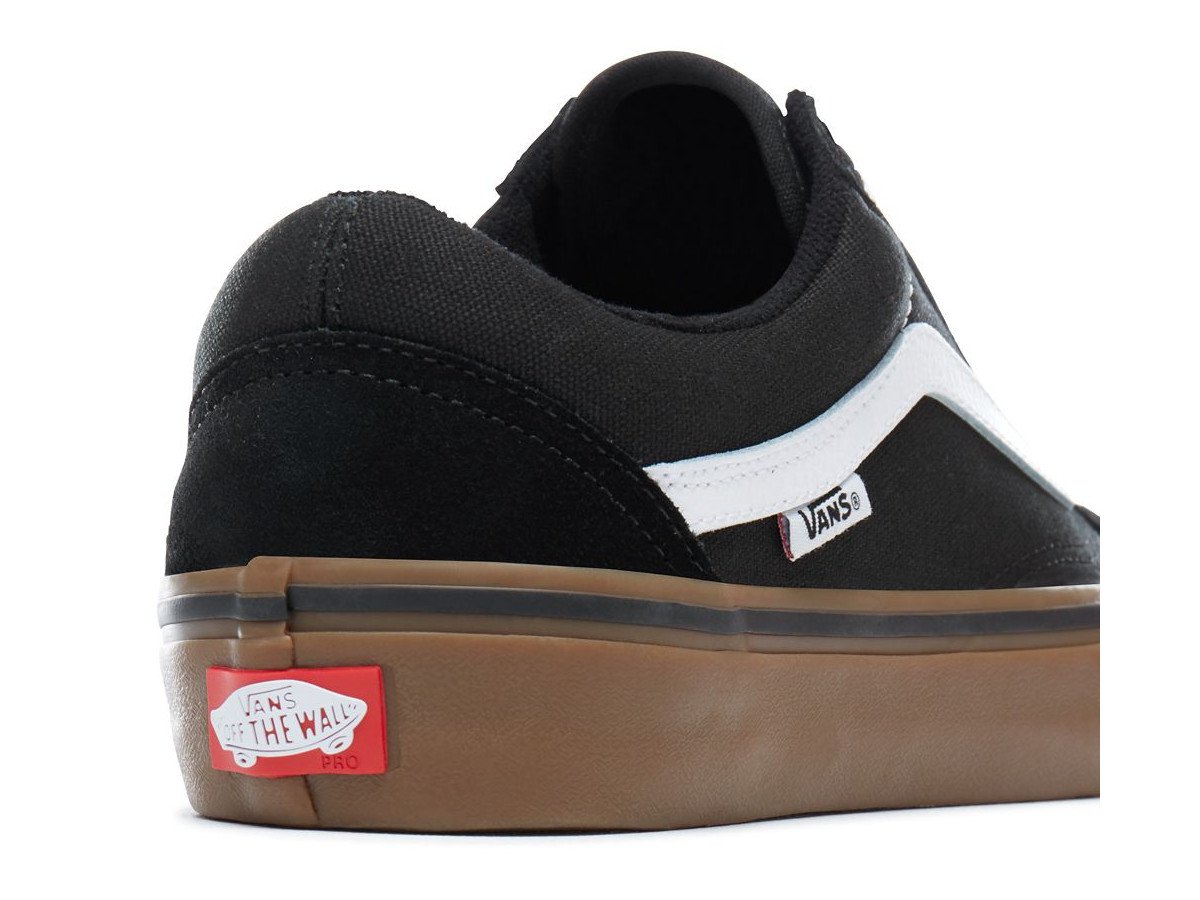 vans old skool black white gum