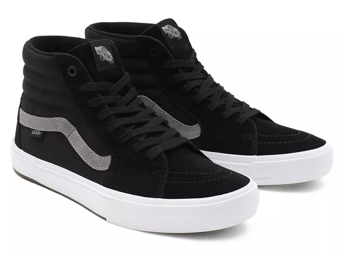 vans sk8 hi white and black