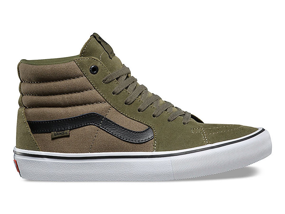 vans high top olive green