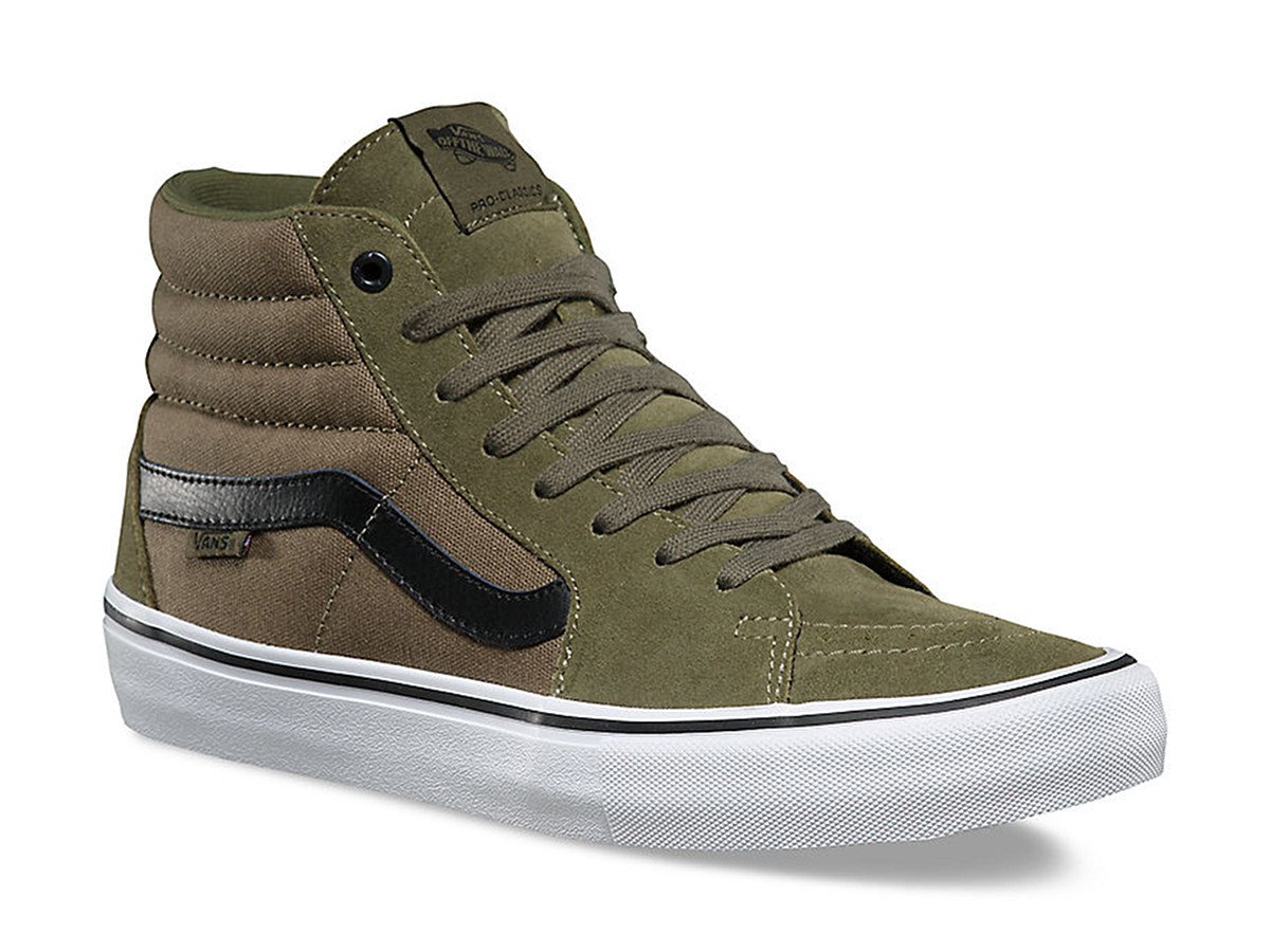Vans "Sk8-Hi Pro" Shoes - Burnt Olive/Black (Dakota Roche) | kunstform ...