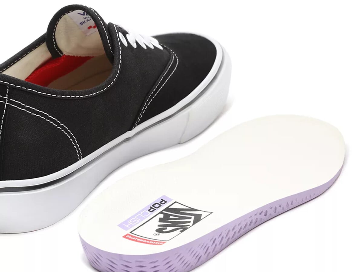 Vans Authentic Black and White Canvas Skate Shoes