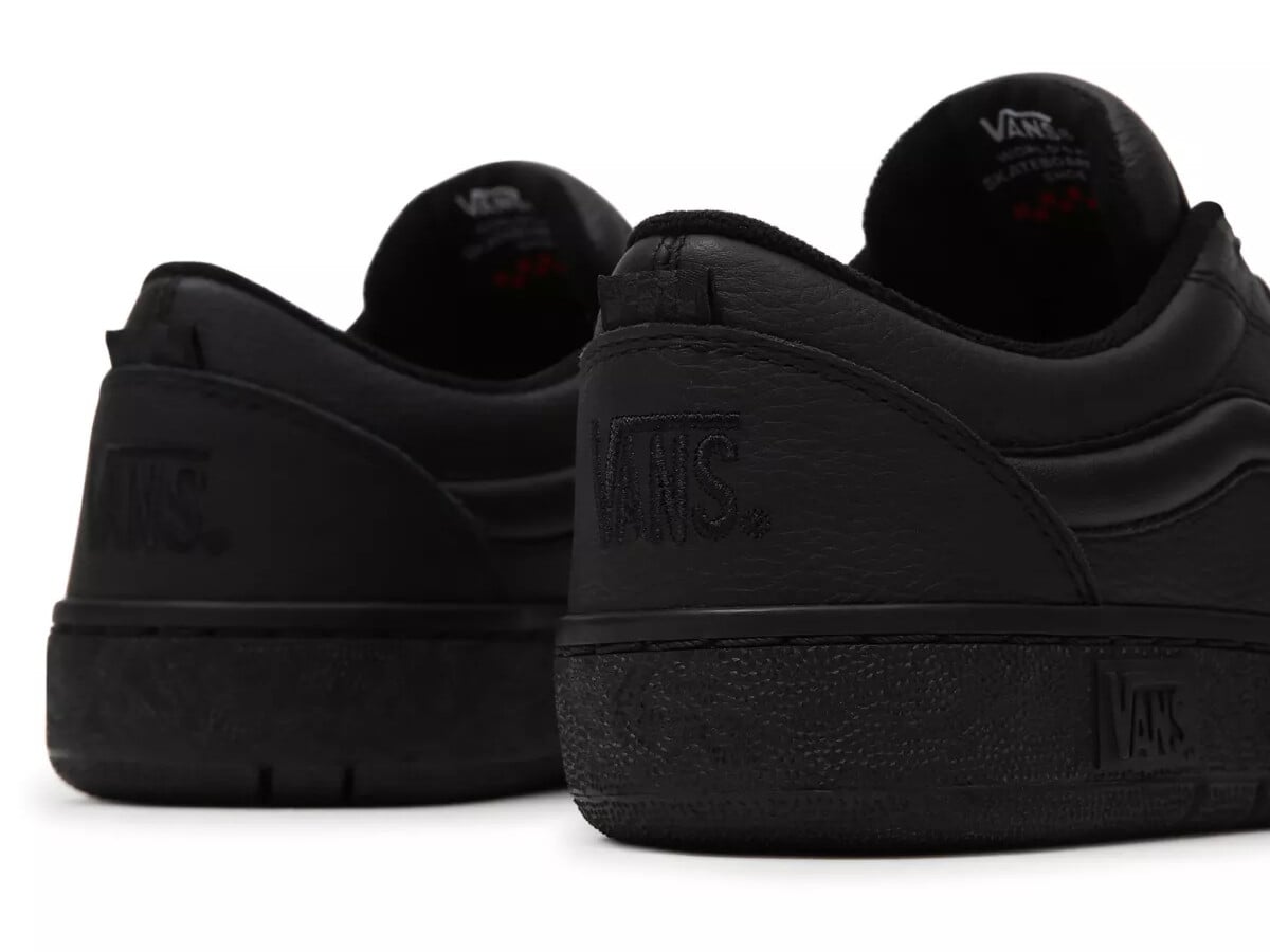 Vans triple black sales leather