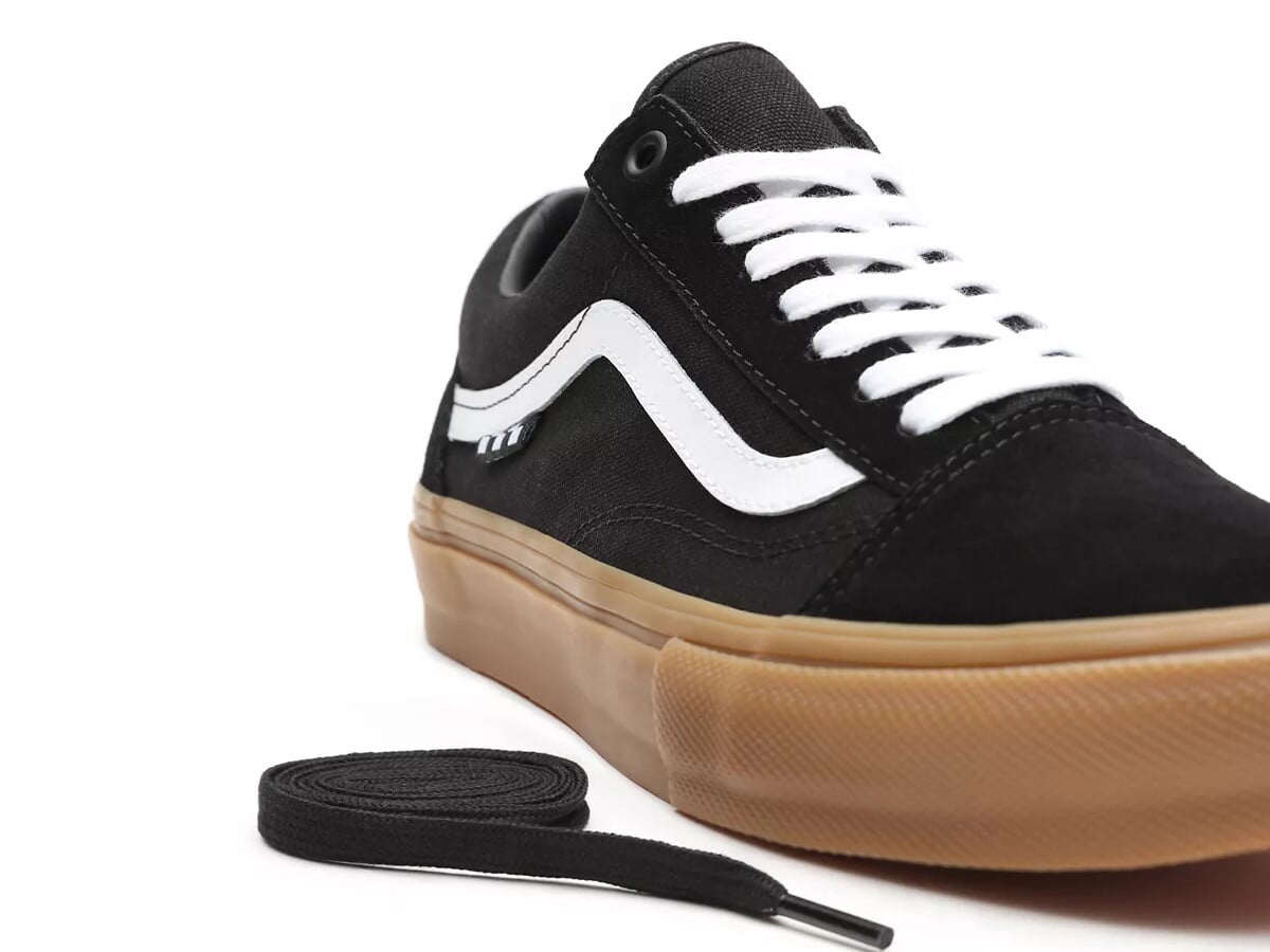 vans old skool black black gum