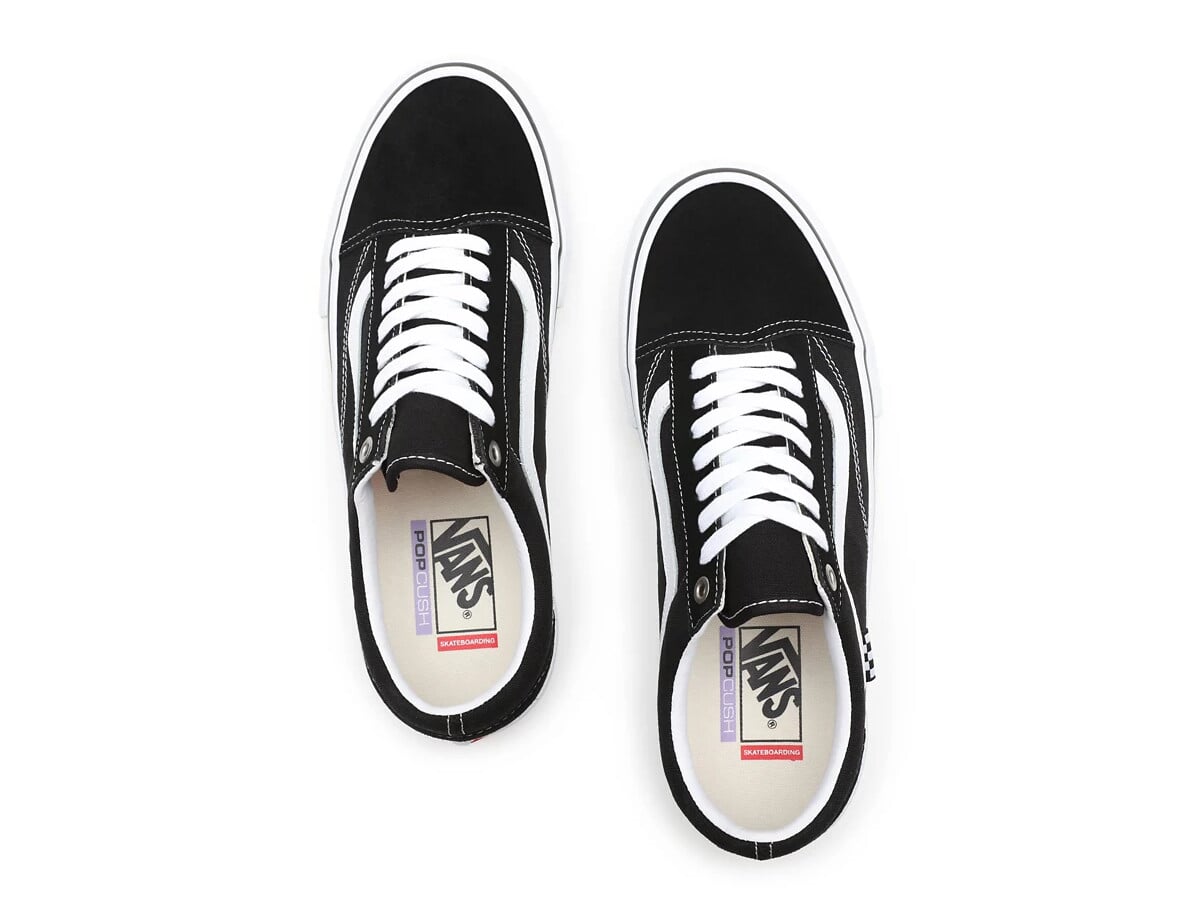 vans skate shoes black and white