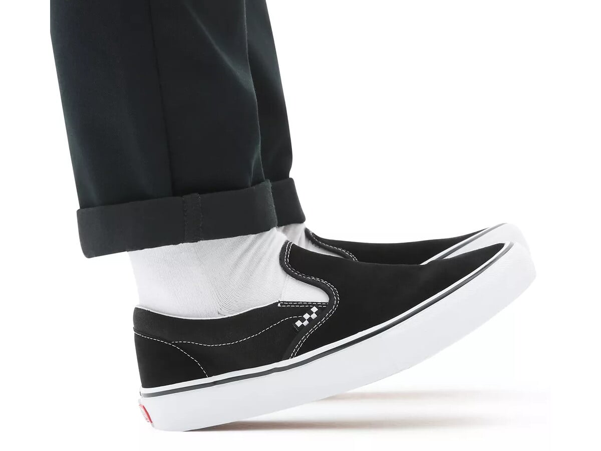 "Skate Slip-On" Shoes - Black/White | kunstform BMX Shop & Mailorder shipping