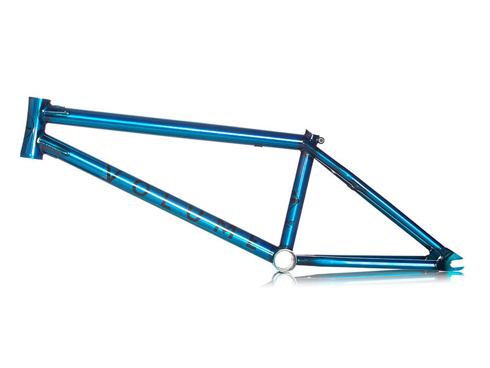 trans blue bmx frame