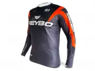 Meybo "Race V6 Slim Fit Jersey Kids" Longsleeve - Black / Orange (Kids)