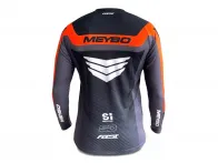 Meybo "Race V6 Slim Fit Jersey Kids" Longsleeve - Black / Orange (Kids)