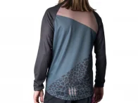 Muc-Off "Long Sleeve Riders" Trikot - Grey Stone/Leopard