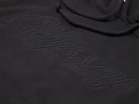 Odyssey BMX "Big Stitch" Hooded Pullover - Black with Black Stitch