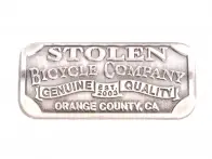 Stolen BMX "Small Crest Arched" Top Tube Badge