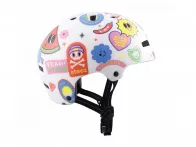 TSG "Nipper Maxi Graphic Design" Helmet - White Happy Sticker