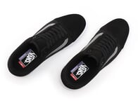 black white and gray vans