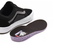 gray black and white vans