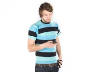 Chico "T-Blue Strip" T-Shirt türkis