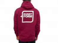 kunstform "Back Logo v2" Hooded Pullover - Bordeaux