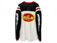 S&M Bikes "Retro Oval" Jersey Longsleeve - White/Black/Red