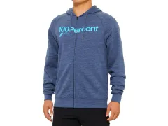 100 Percent "Kerv Fleece" Hooded Zipper - Heather Navy