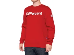 100 Percent "Manifesto Crewneck" Pullover - Chilli Pepper
