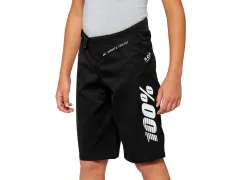 100 Percent "R-Core Youth" BMX Race Short Pant - Black (Kids)