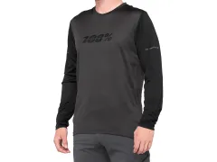 100 Percent "Ridecamp" Jersey Longsleeve - Black/Charcoal