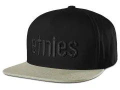 Etnies "Corp Snapback" Cap - Black/Black/Gum