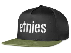 Etnies "Corp Snapback" Cap - Black/Olive