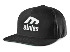 Etnies "Icon E Snapback" Cap - Black/White