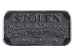 Stolen BMX "Small Crest Flat" Top Tube Badge