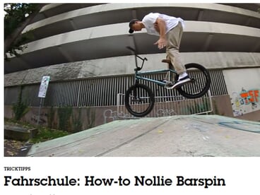 Freedombmx - HOW TO Nollie Barspin mit Miguel Smajli