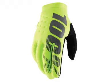 100 Percent "Brisker Cold Weather" Gloves - Fluo Yellow/Black