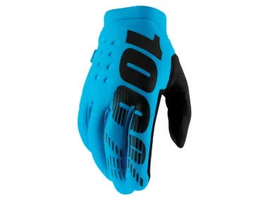 100 Percent "Brisker Cold Weather" Gloves - Turquoise/Black
