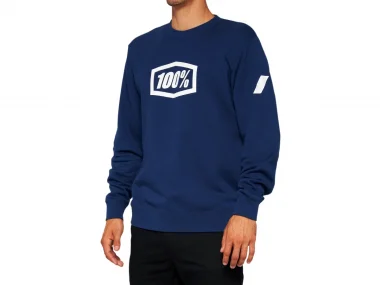 100 Percent "Icon Crewneck" Pullover - Navy