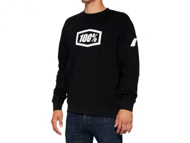 100 Percent "Icon Crewneck" Pullover - Black