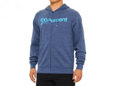 100 Percent "Kerv Fleece" Hooded Zipper - Heather Navy