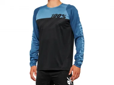 100 Percent "R-Core" Jersey Longsleeve - Black/Slate Blue