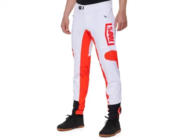 100 Percent "R-Core X" BMX Race Pant - White/Red