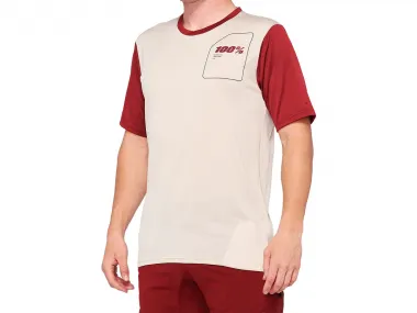 100 Percent "Ridecamp" Jersey T-Shirt - Stone/Brick