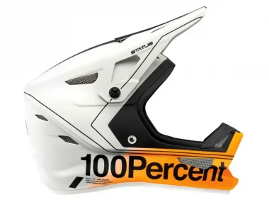 100 Percent "Status BMX/Downhill" Fullface Helm - Carby Silver/Orange
