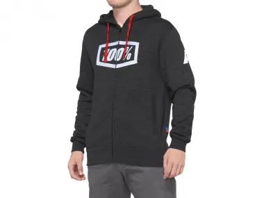 100 Percent "Syndicate" Zipper - Heather Black