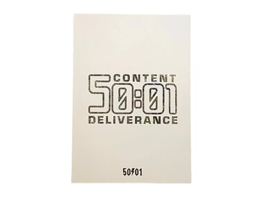 50to01 "Content + Deliverance" DVD Video + Book + Sticker Sheet