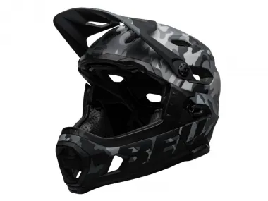 Bell "Super DH" Spherical Fullface Helmet - Matte Gloss Black Camo