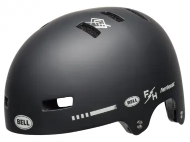 Bell "Span" BMX Helmet - Matte Black/White Fasthouse