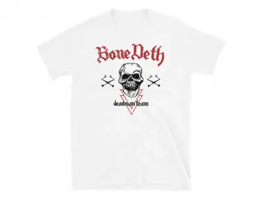 Bone Deth "Team Vintage" T-Shirt - White/Red