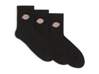 Dickies "Valley Grove Mid" Socks (3 Pair) - Black