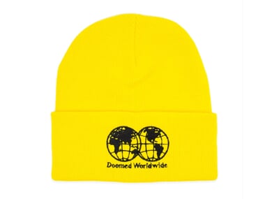 Doomed Brand "Globe" Beanie Mütze - Yellow