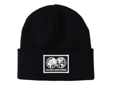 Doomed Brand "Globe Patch" Beanie - Black